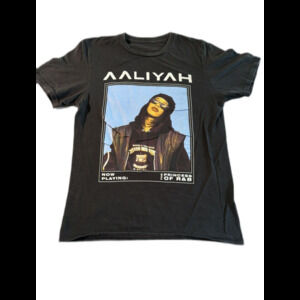 Black Aaliyah Now Playing: The Princess of Pop Graphic Tshirt Junior's S